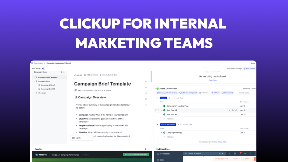 ClickUp for Internal Marketing Teams: The Ultimate Guide