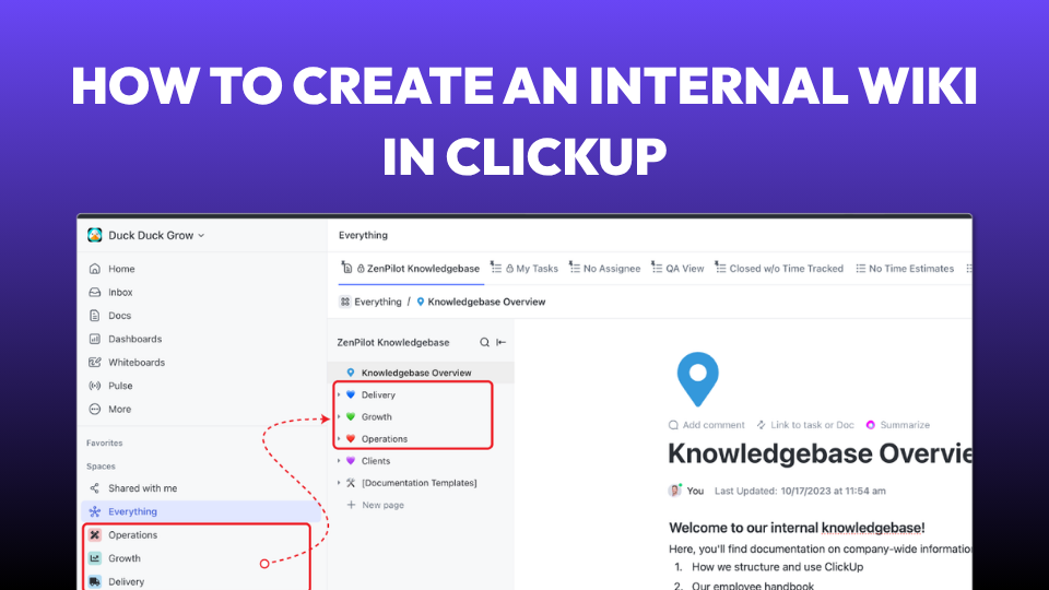 How to Create an Internal Wiki in ClickUp