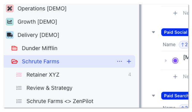Hierarchy for Client Portal