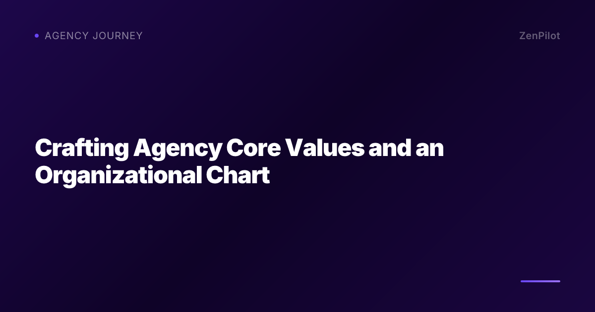 Crafting Agency Core Values and an Organizational Chart